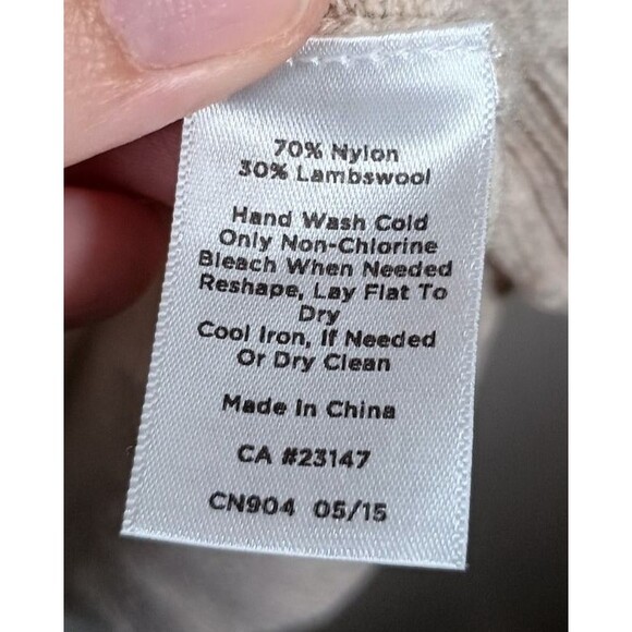 Talbots Sweater Lambswool Beige Cream Pullover Knit Casual Womens Size X / 0X - Picture 7 of 8